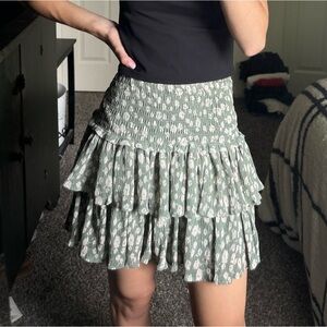 Green skirt